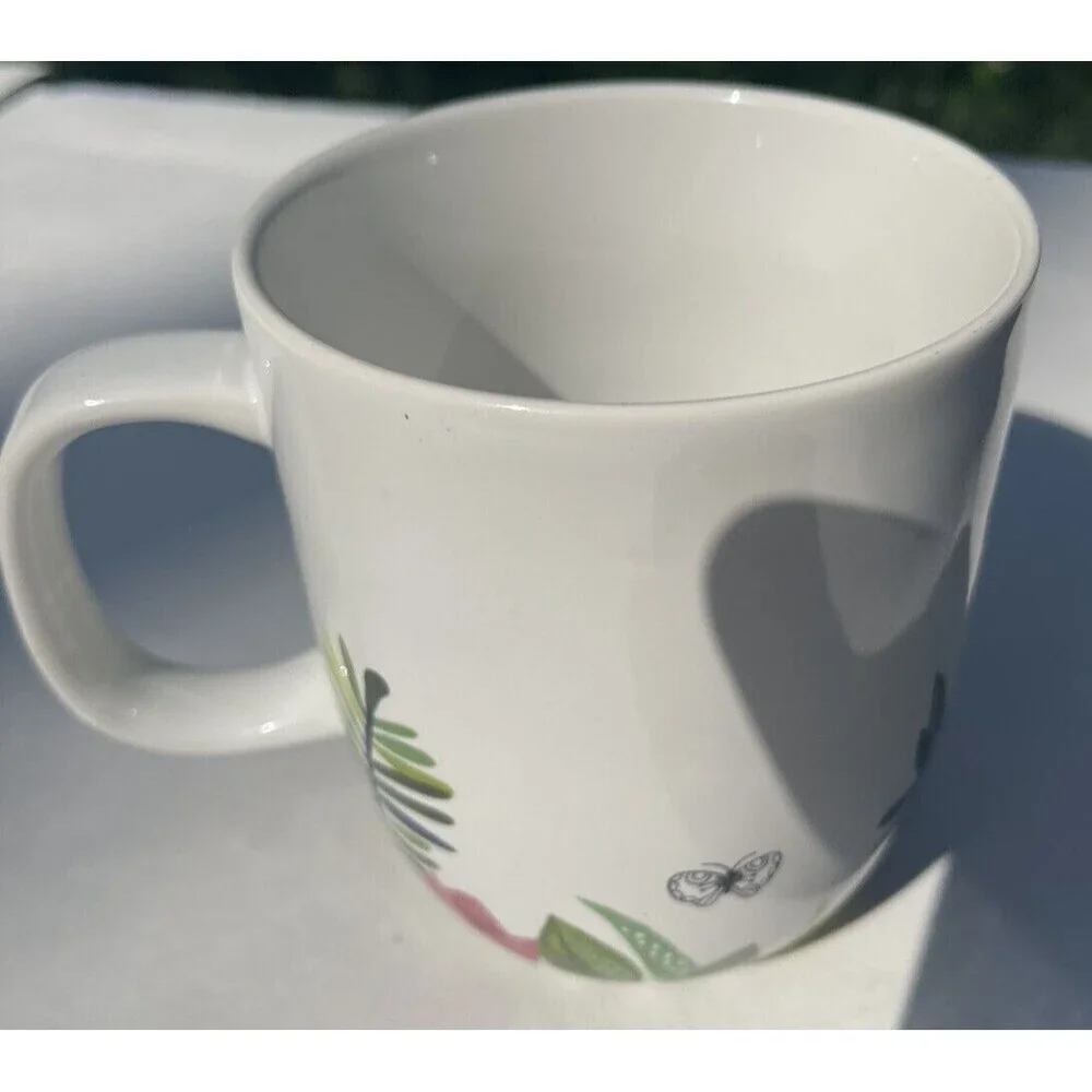 Pier 1 Savannah Floral Mug Coffee Tea Cup Earthenware Flower New